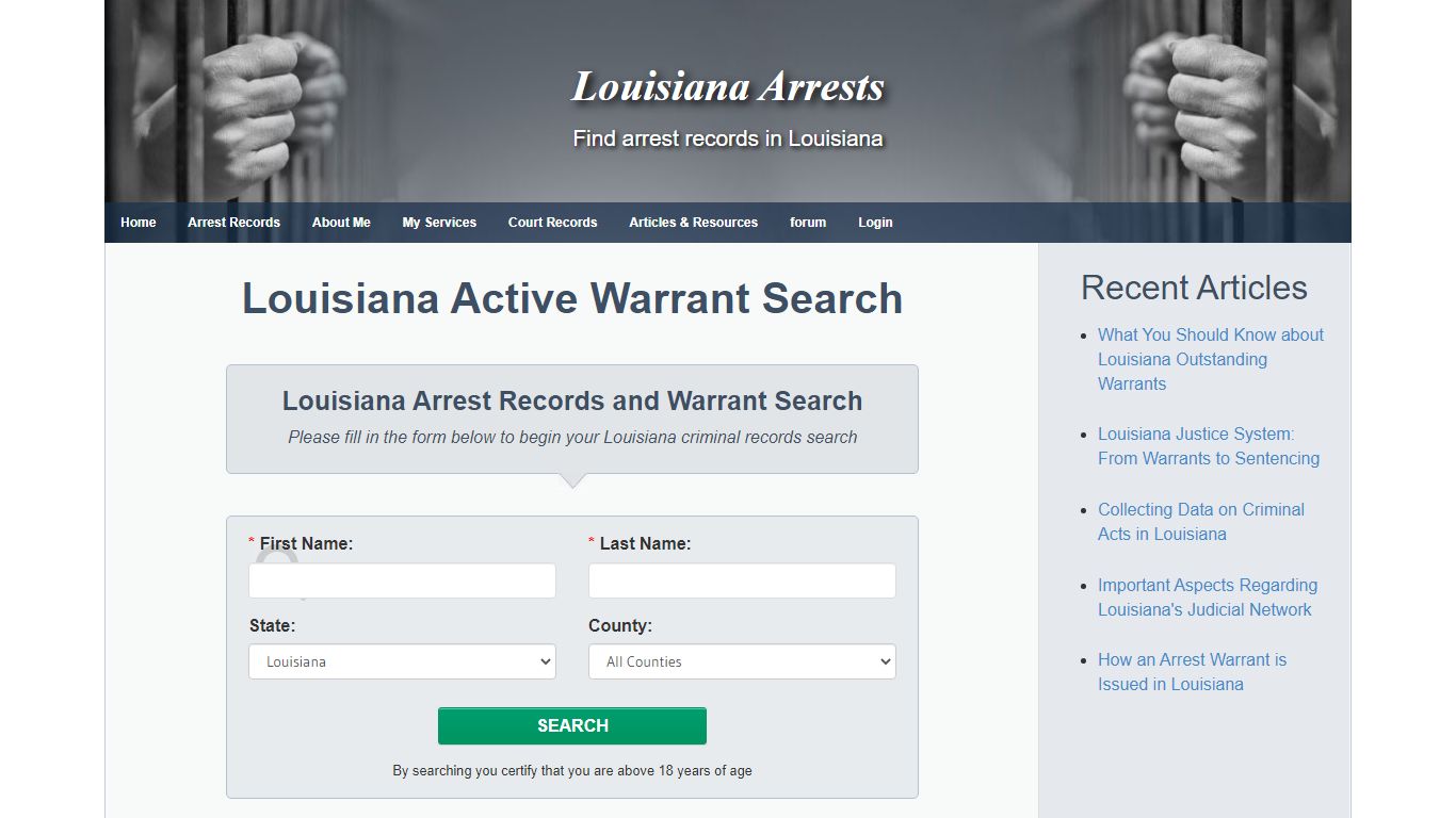 Louisiana Active Warrant Search - Louisiana Arrests