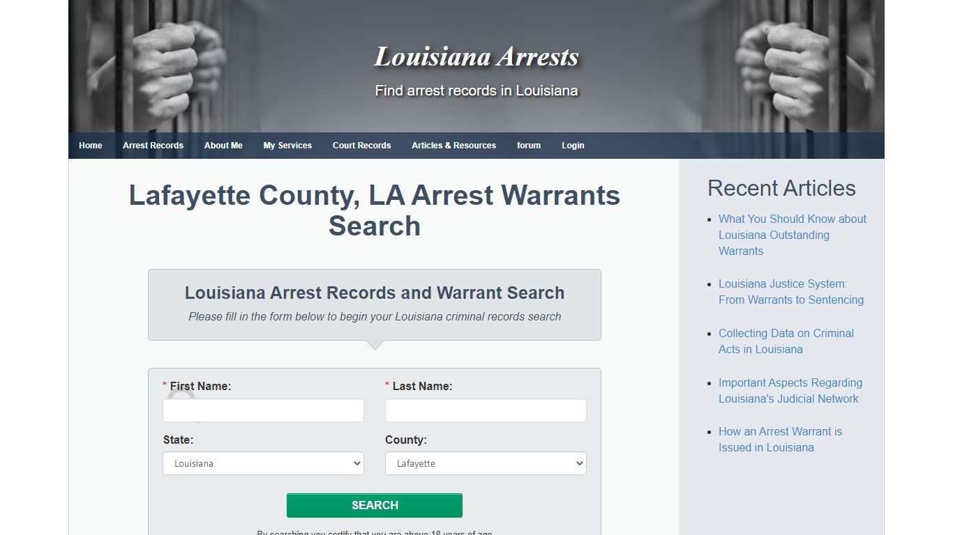 Lafayette County, LA Arrest Warrants Search - Louisiana Arrests